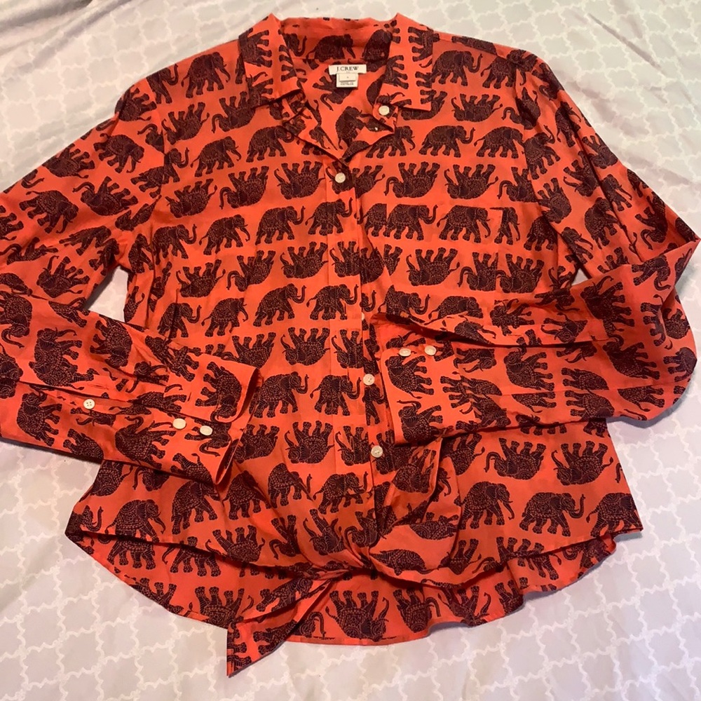 J crew button down with tie waist NWOT